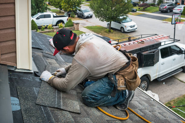 Professional Emergency Roof Repair technician working in Lisbon, MD